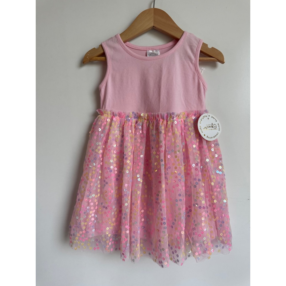 Sweet Wink Pink Sequin Birthday Tutu Dress 3T Sparkle Party Whimsical Princess